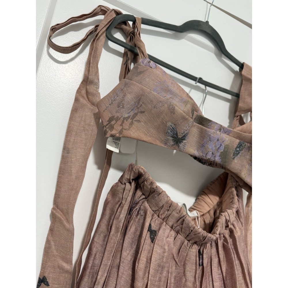 Zimmermann Luminous Linen Silk Bralette and Skirt Set 2, US 4/6 - Picture 4 of 15